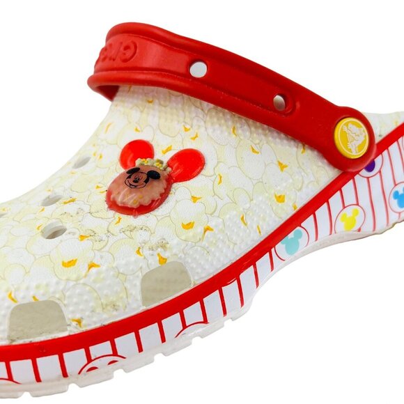 Mickey Mouse Crocs Clogs Red Strap & Printed size Women's 10 Men's 8 - Picture 2 of 5